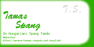 tamas spang business card